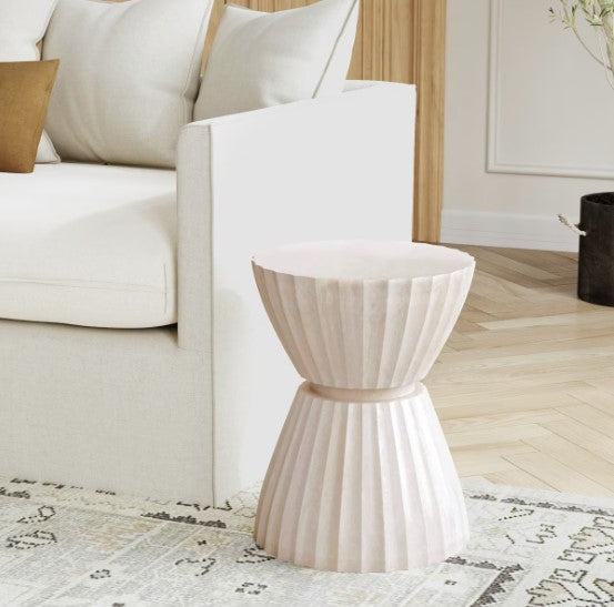 Clara Scalloped Accent Table