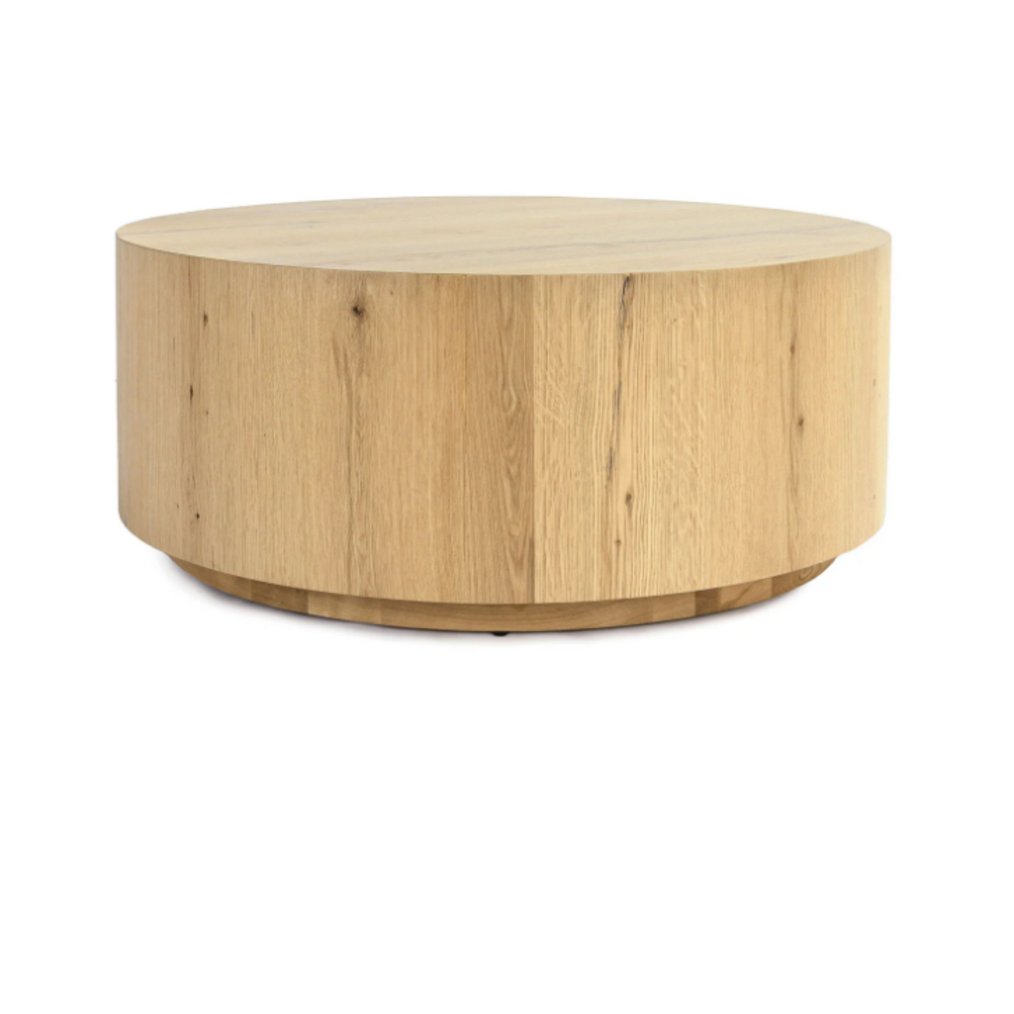 Layne Oak 42" Round Coffee Table w/Casters