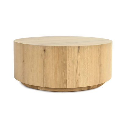 Layne Oak 42" Round Coffee Table w/Casters