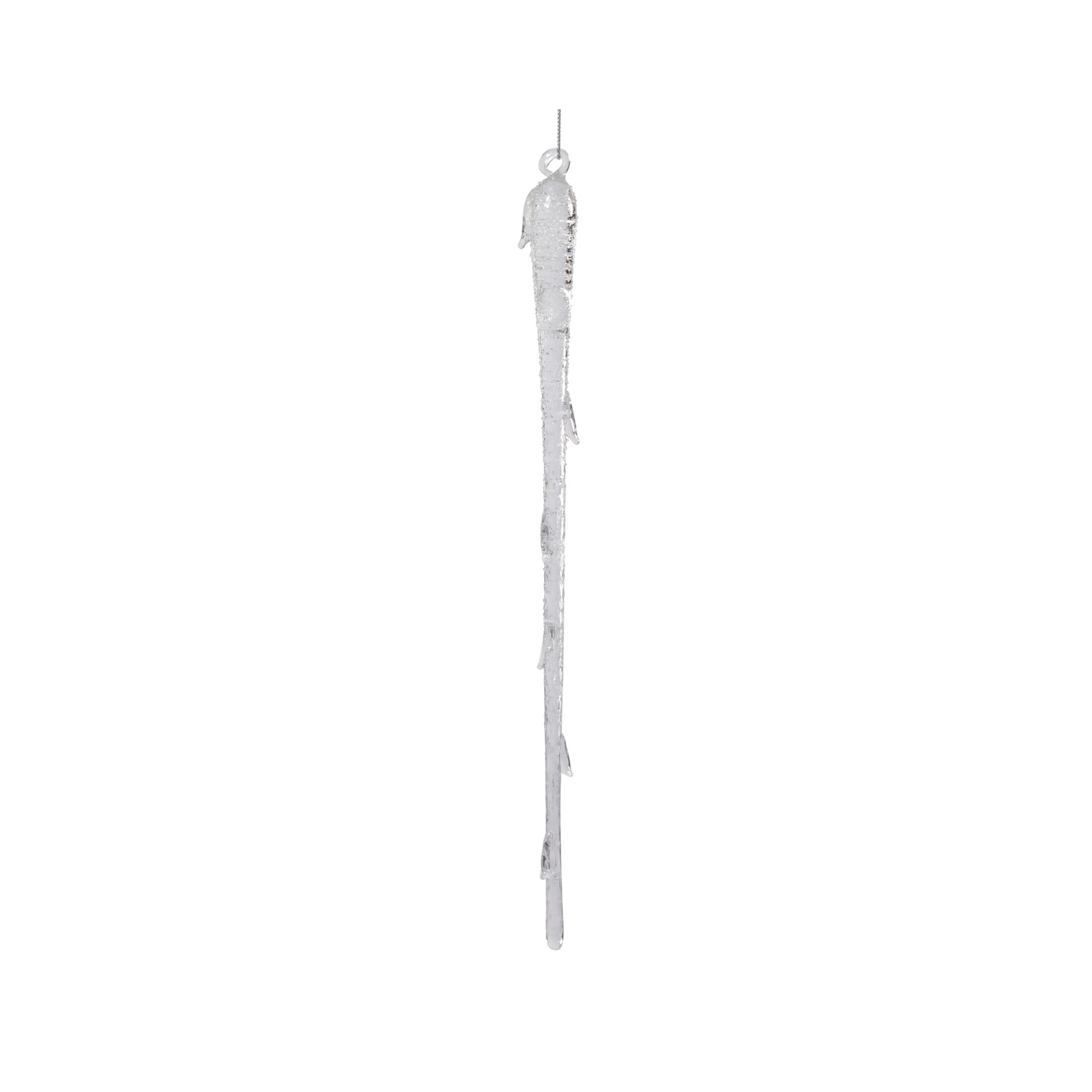Clear Glass Icicle Ornaments - Set of Three