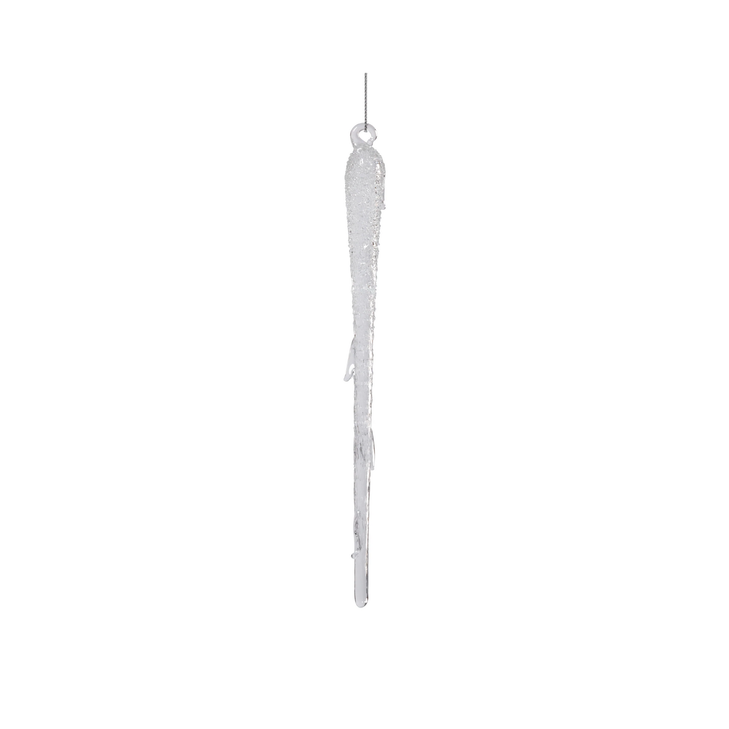 Clear Glass Icicle Ornaments - Set of Three