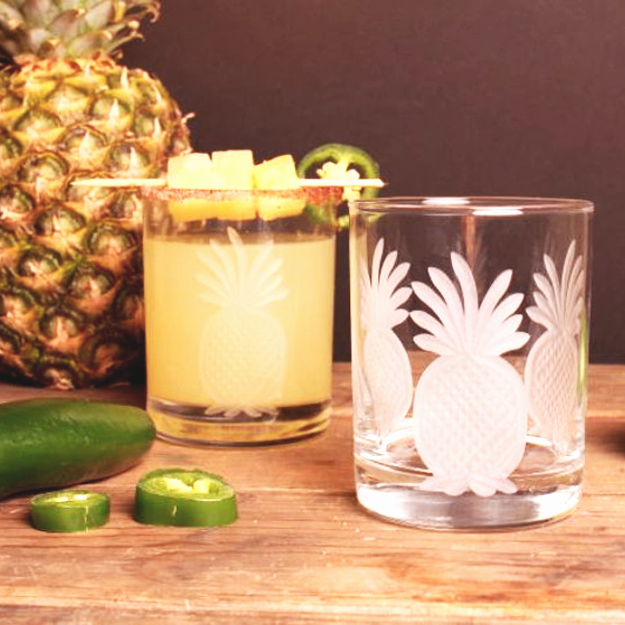 Double Old-Fashioned Glass, Pineapple 14oz.