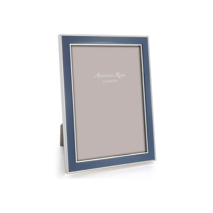 Denim Blue Enamel & Silver Frame 5X7
