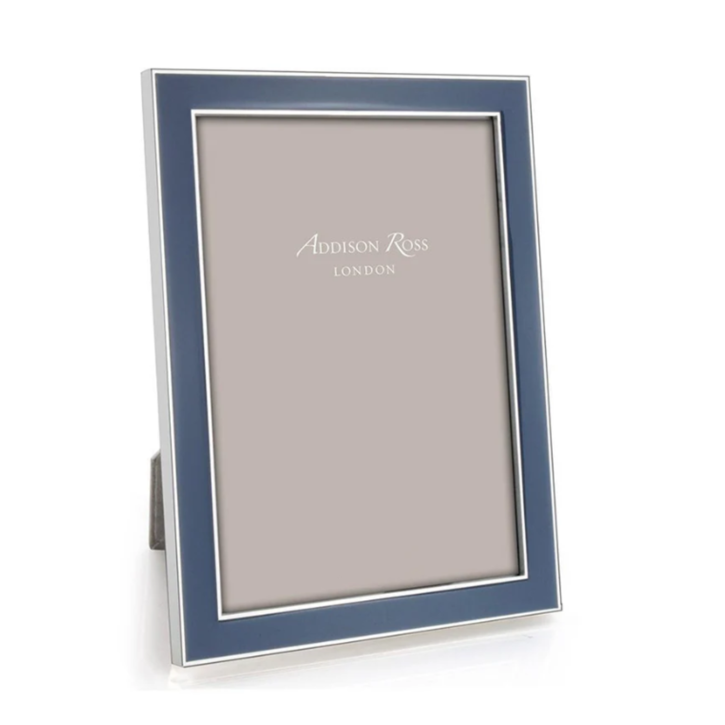 Denim Blue Enamel & Silver Frame 8X10