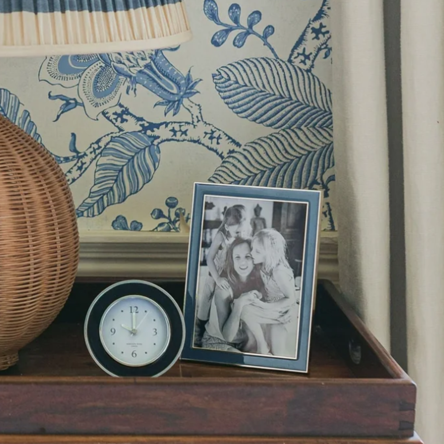 Denim Blue Enamel & Silver Frame 8X10