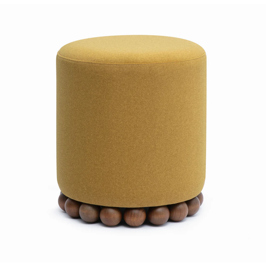 Bronze Mohair Dex Ottoman