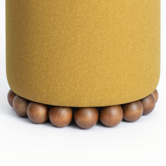 Bronze Mohair Dex Ottoman