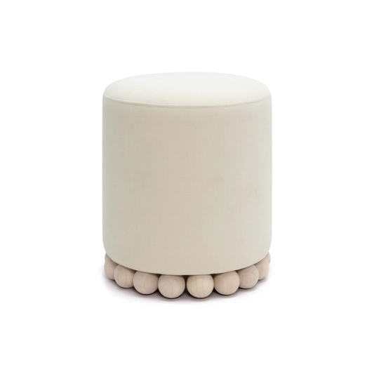 Dex Beige Linen Ottoman