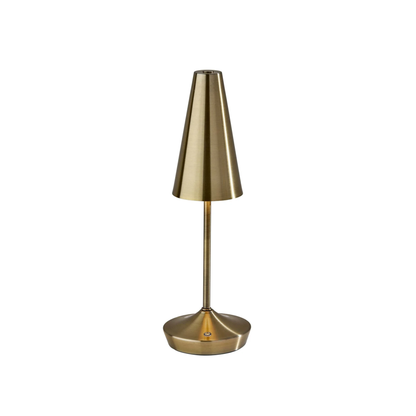 Flynn Cordless LED Table Lamp - Antique Brass