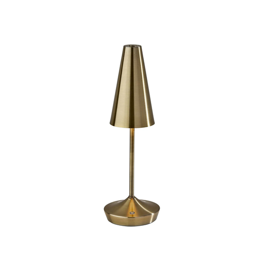 Flynn Cordless LED Table Lamp - Antique Brass