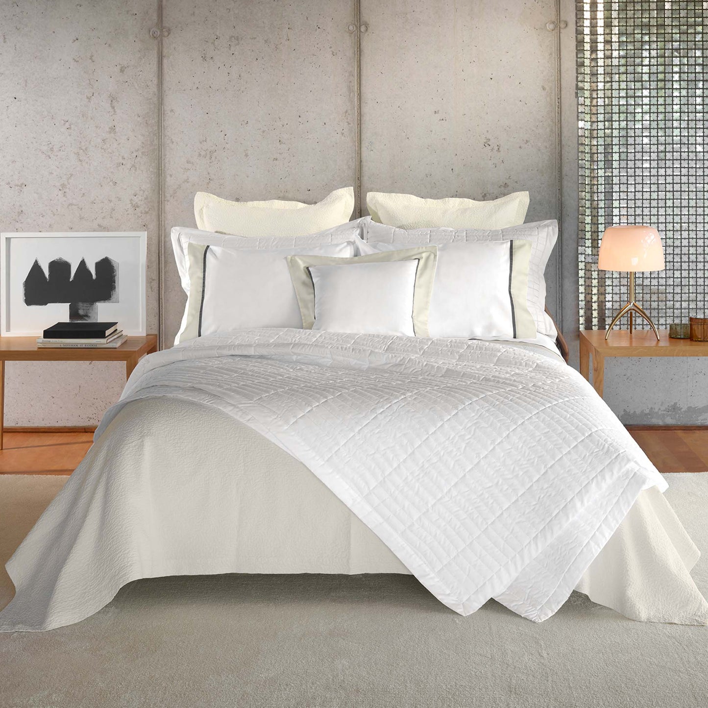 Fresco Queen Quilted Coverlet - White