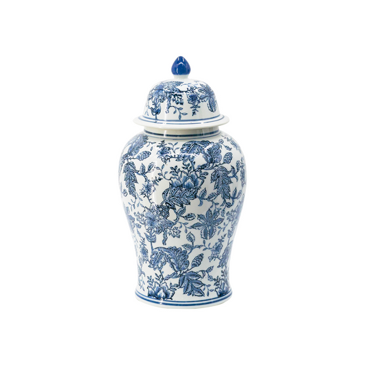 Blue/White Floral Ginger Jar