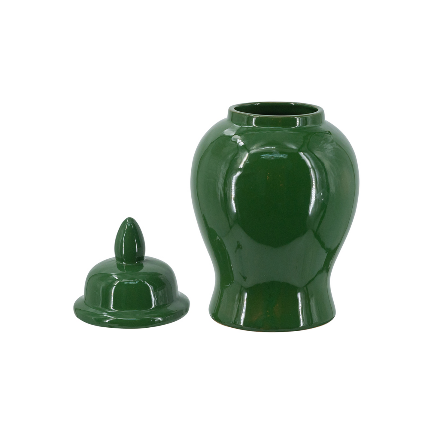 Green Porcelain Ginger Jar Two Sizes