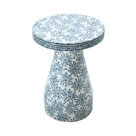 Blue Halio Shell Side Table