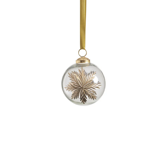 Heirloom Golden Glimmer Glass Ornament