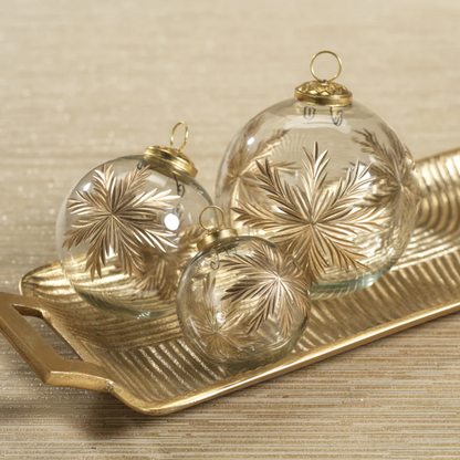 Heirloom Golden Glimmer Glass Ornament