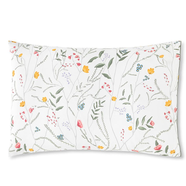 Infantas Standard Pillowcase Pair - White/Floral