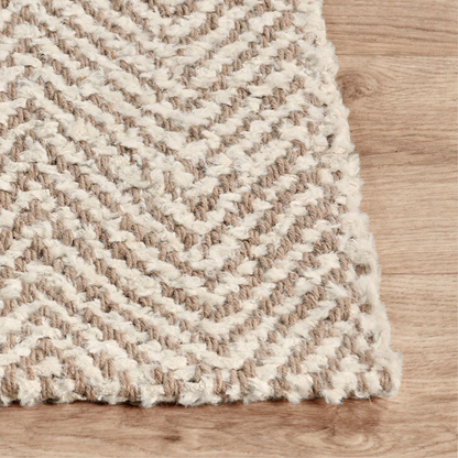 9X12 Herringbone Rug - Chenille Ivory/Natural