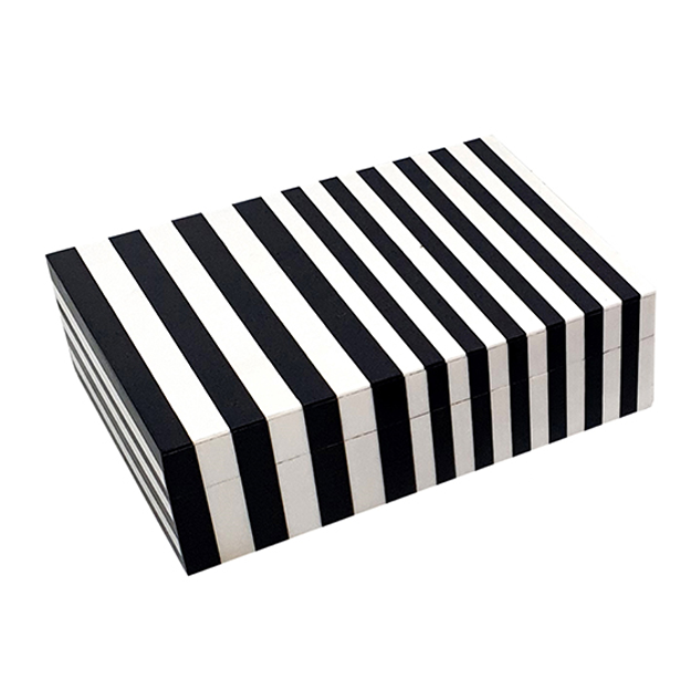 Jacey Stripe Lidded Box - Large