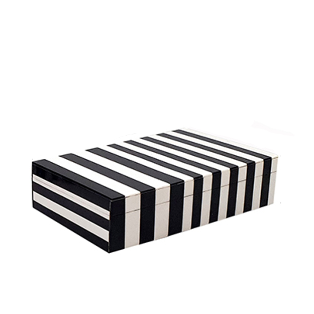 Jacey Stripe Lidded Box - Small