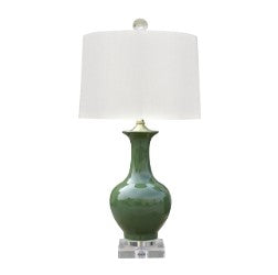 Pine Green Vase Table Lamp