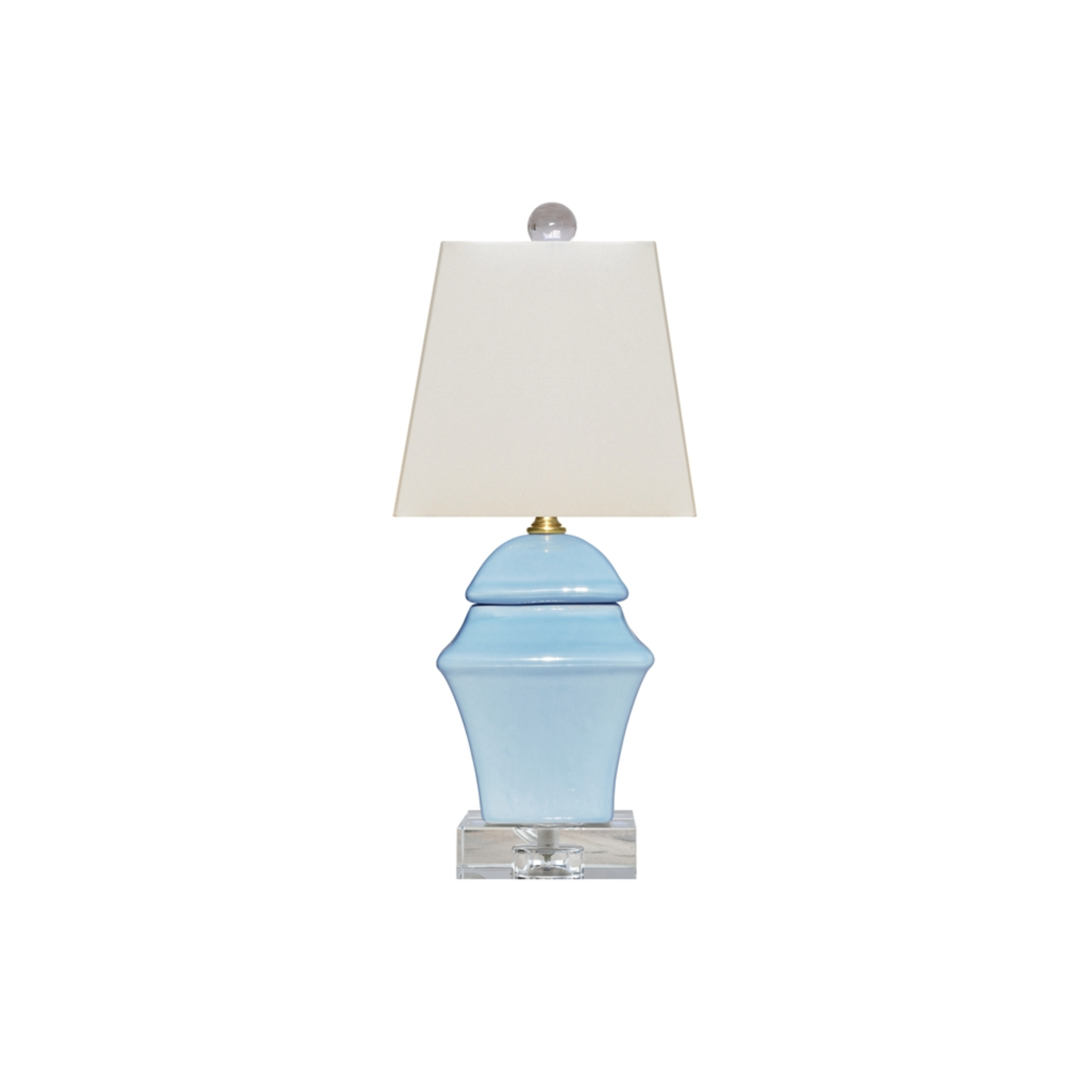 Ice Blue Porcelain Square Lamp