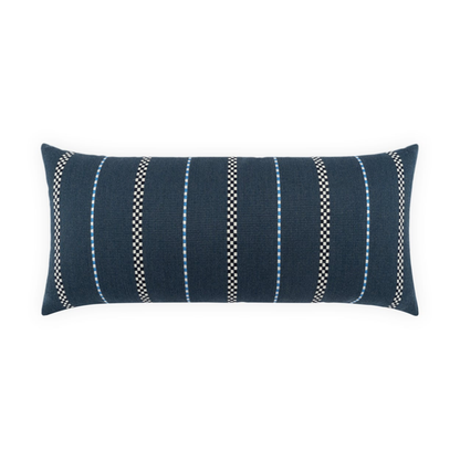 Linger Indigo Indoor/Outdoor Lumbar Pillow 12 x 24