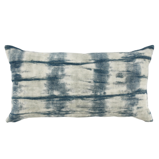 Luisa Saltwater Blue Lumbar Pillow 14 x 26