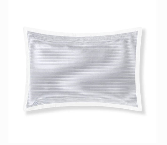 Luna King Sham Pair | White & Navy