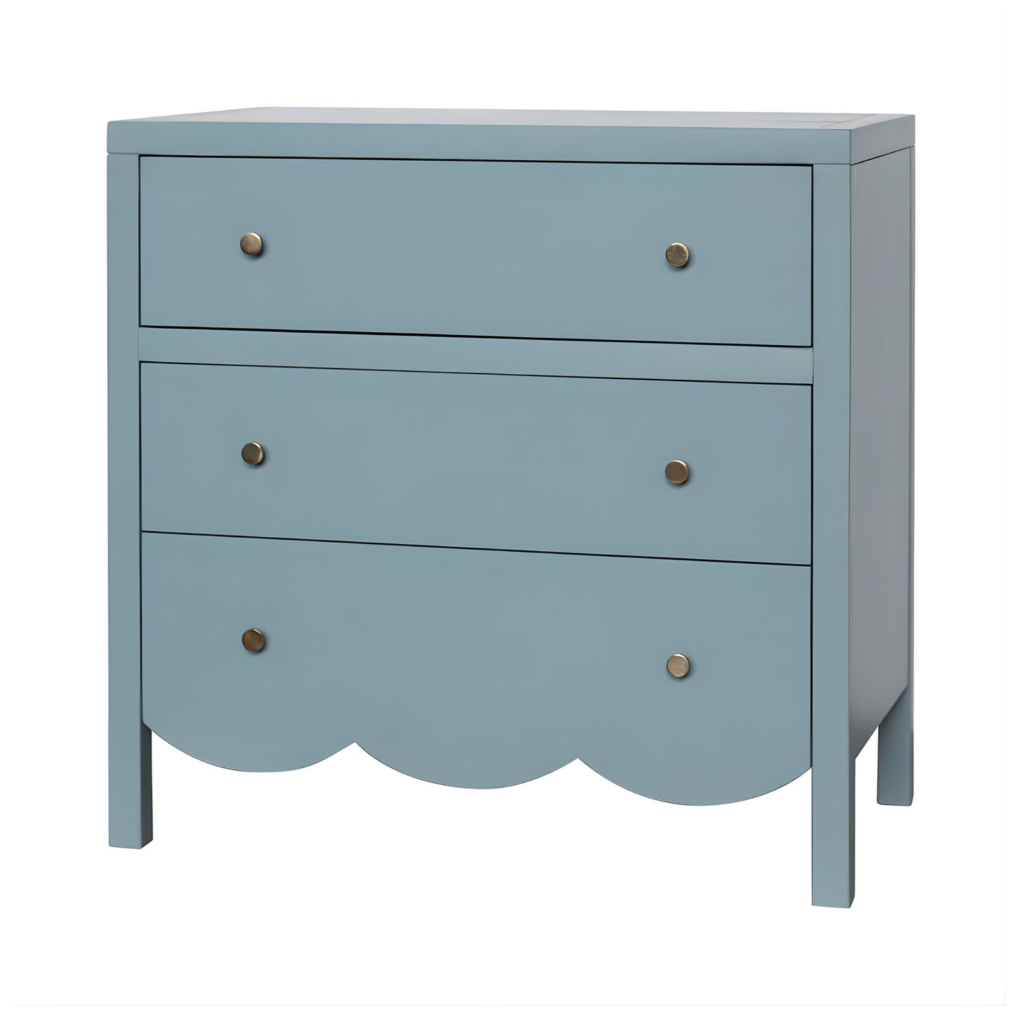 Maribelle Scallop 3 Drawer Dresser, 34"W