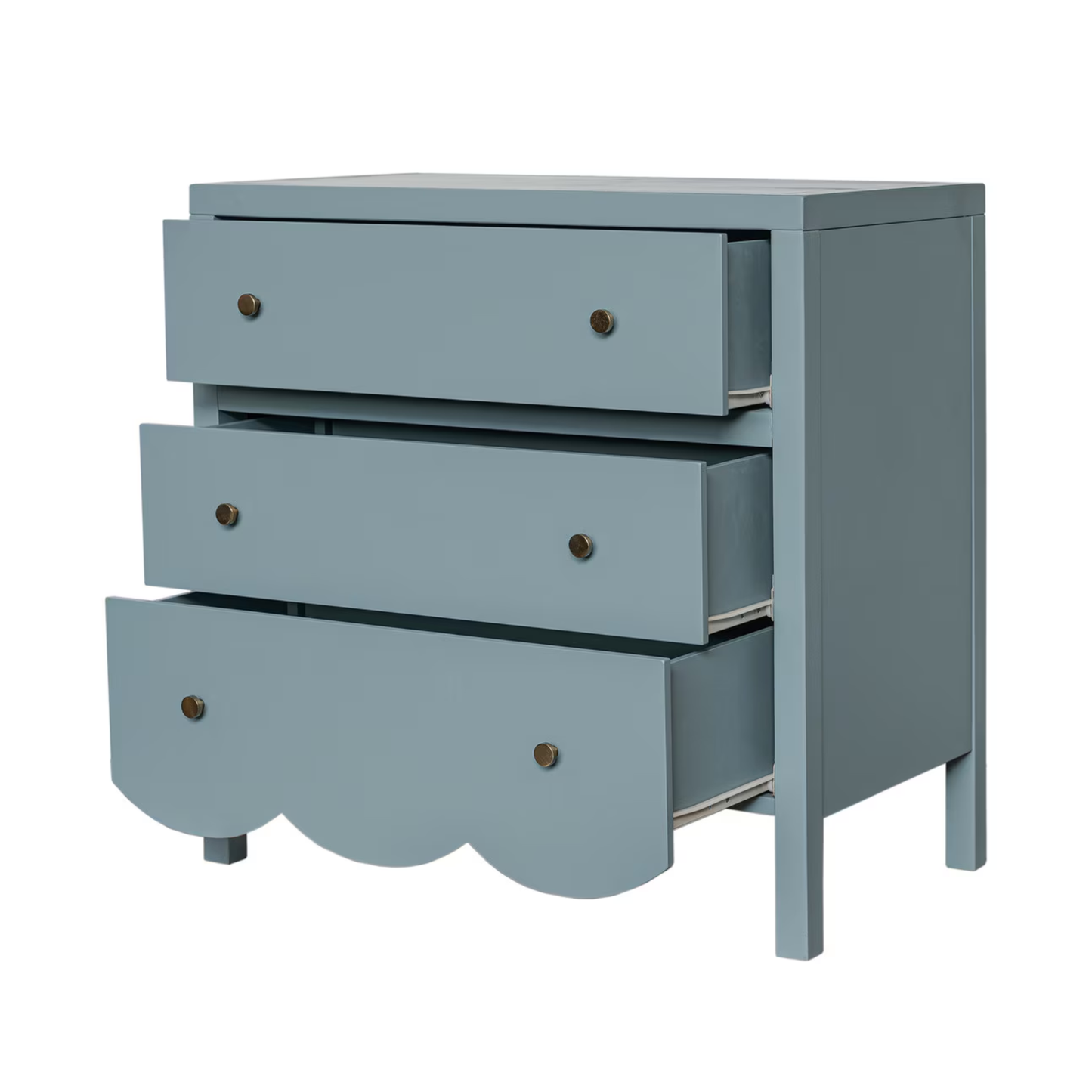 Maribelle Scallop 3 Drawer Dresser, 34"W