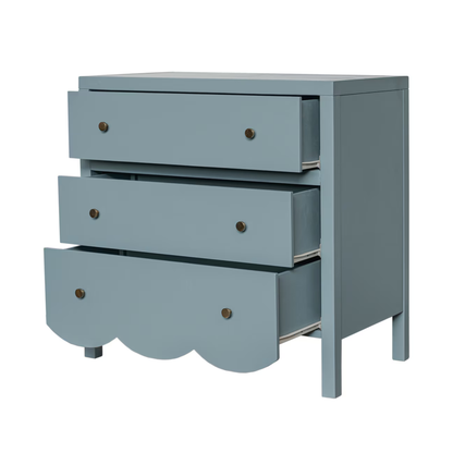 Maribelle Scallop 3 Drawer Dresser, 34"W
