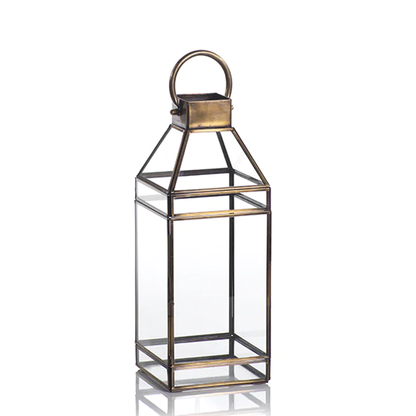 Medici Antique Brass Lantern - Medium
