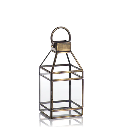 Medici Antique Brass Lantern - Small