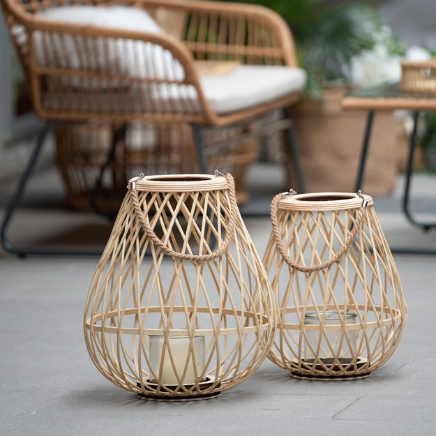Natural Bamboo Lantern - Large