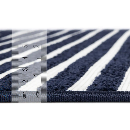 Navy Blue 4' 1 x 6' 1 Indoor/Outdoor Rectangle Rug