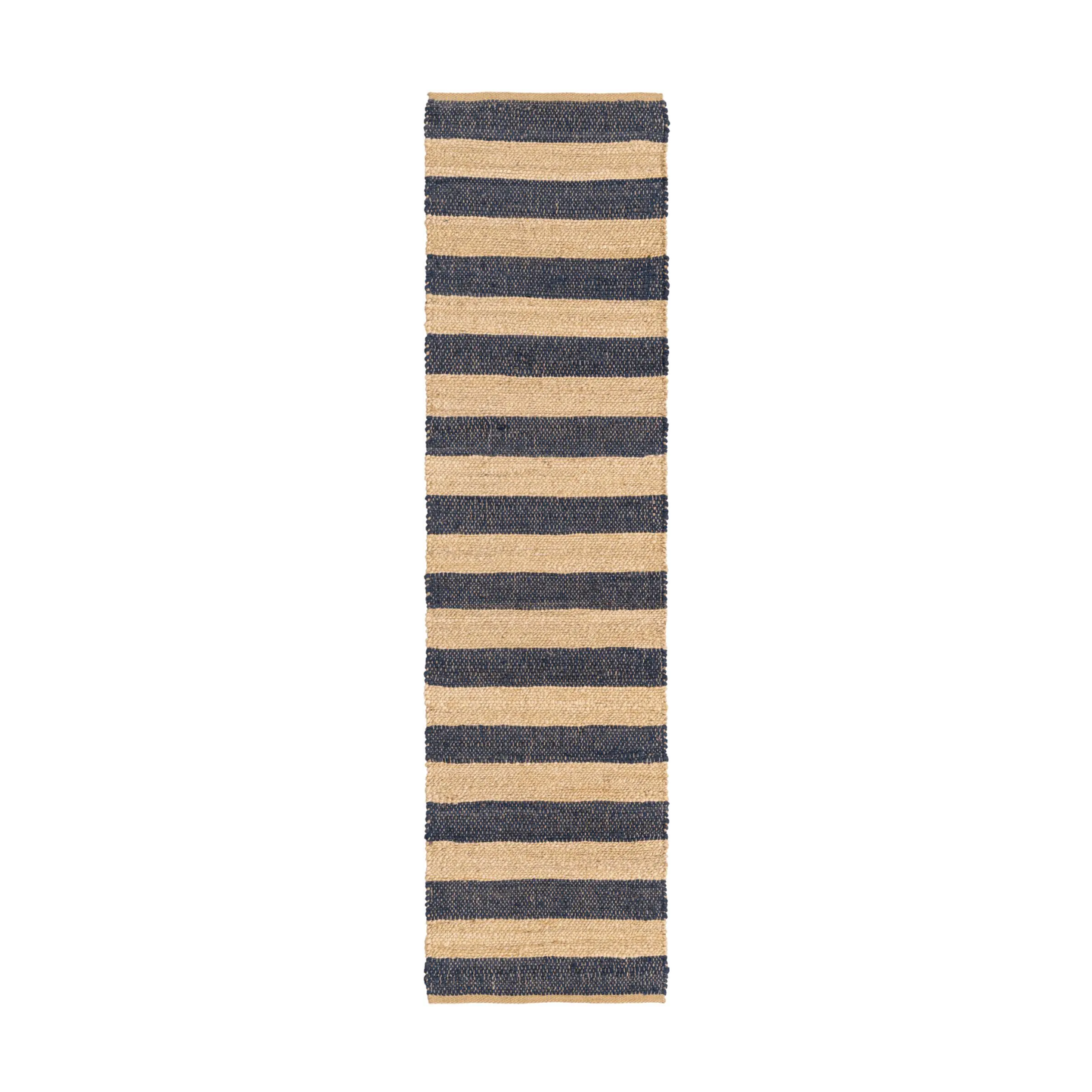 Navy Ivory 2' 2 x 8' Braided Jute Runner Rug