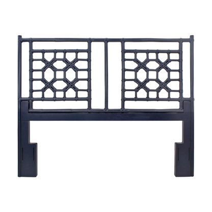 Queen Lattice Headboard - Navy