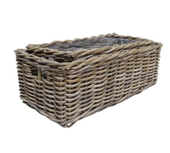 Rectangular Rattan Storage Basket - Large