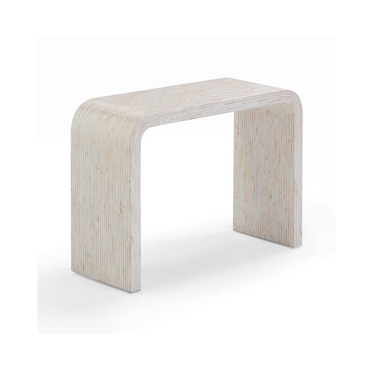 Opus Cream Capiz Console Table