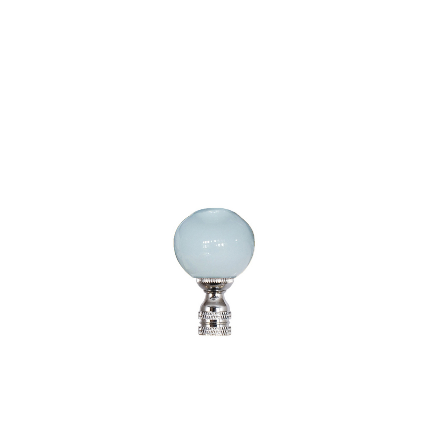 Palladian Blue Porcelain Finial, Silver - SM