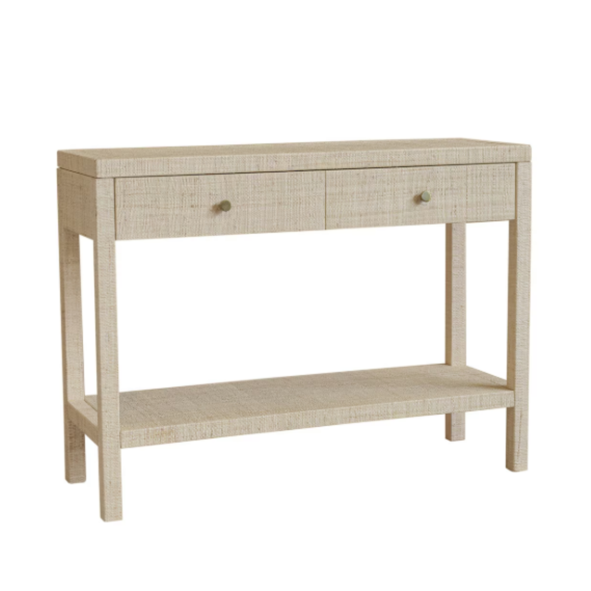Paloma 2 Drawer Raffia Wrapped Console Table with Shelf