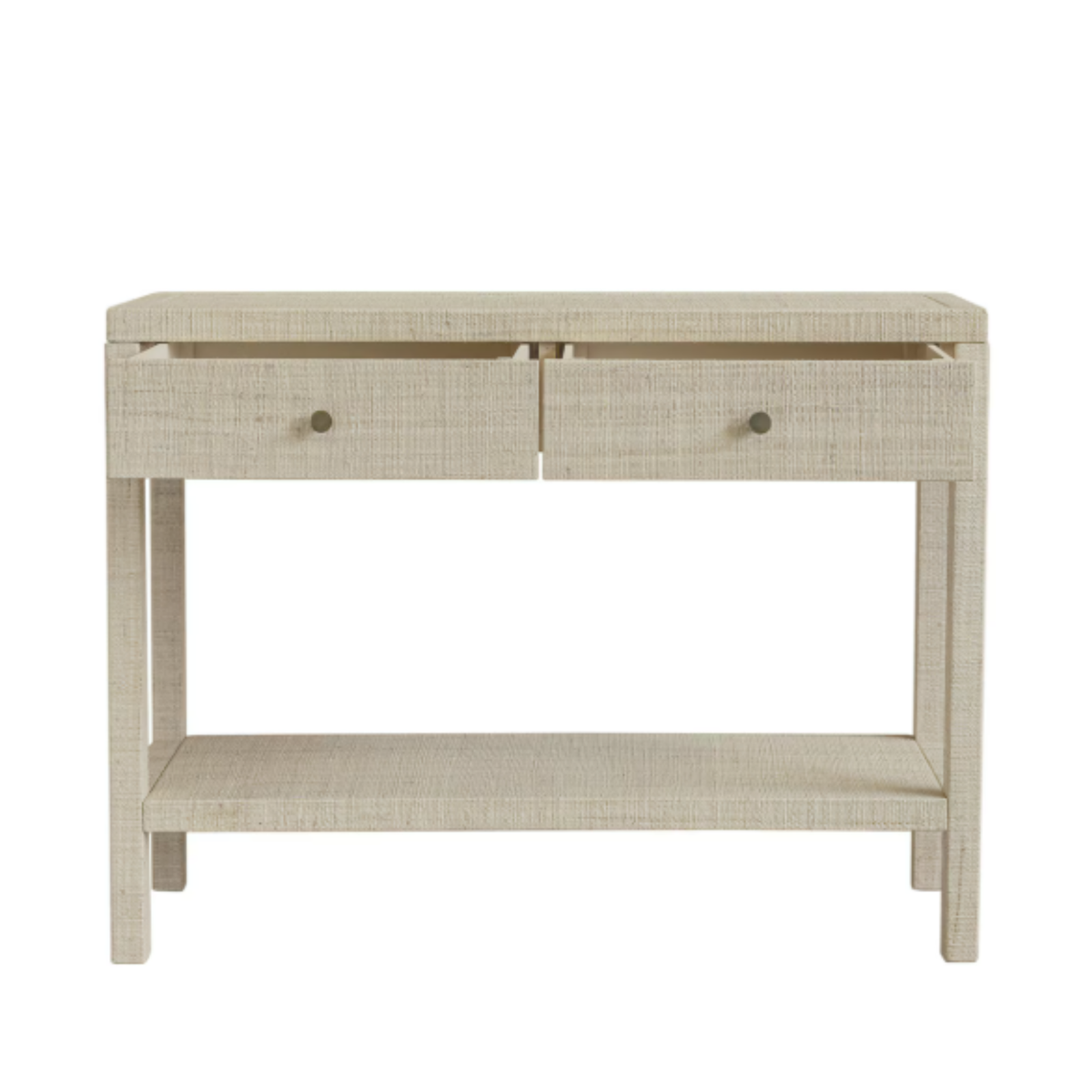 Paloma 2 Drawer Raffia Wrapped Console Table with Shelf