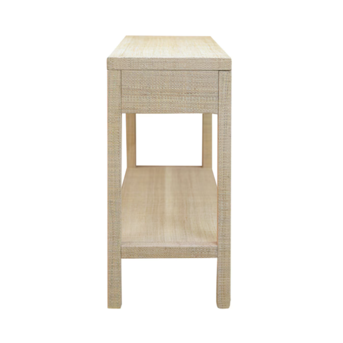 Paloma 2 Drawer Raffia Wrapped Console Table with Shelf