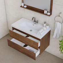 Load image into Gallery viewer, Paterno 36&quot; Wall Mount Single Vanity, Rosewood

