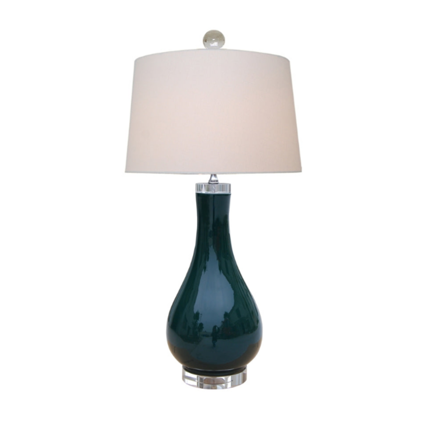 Peacock Green Large Vase Lamp