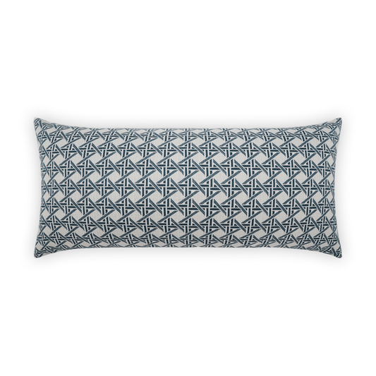 Pella Navy Blue Indoor/Outdoor Lumbar Pillow 12 x 24