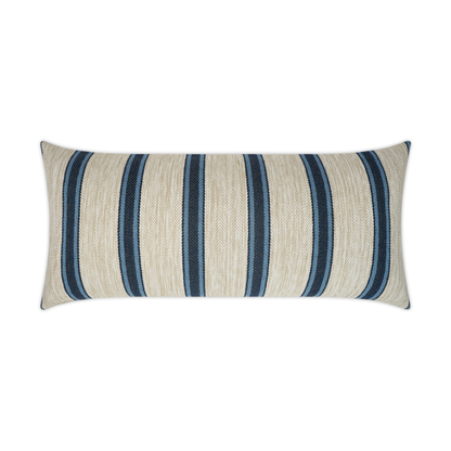 Peyton Navy Blue Indoor/Outdoor Lumbar Pillow 12 x 24