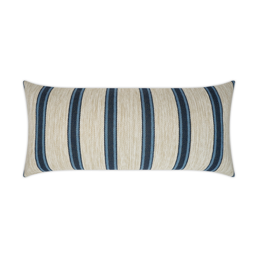 Peyton Navy Blue Indoor/Outdoor Lumbar Pillow 12 x 24
