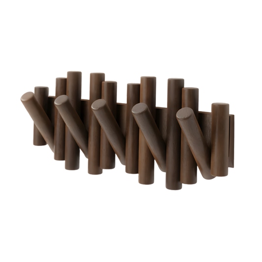 Picket 5 Wall Hook - Aged Walnut